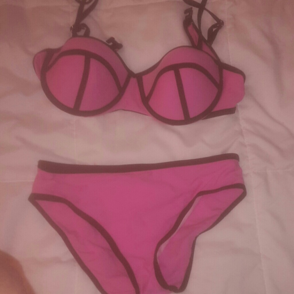 Sexy pink bathing suit